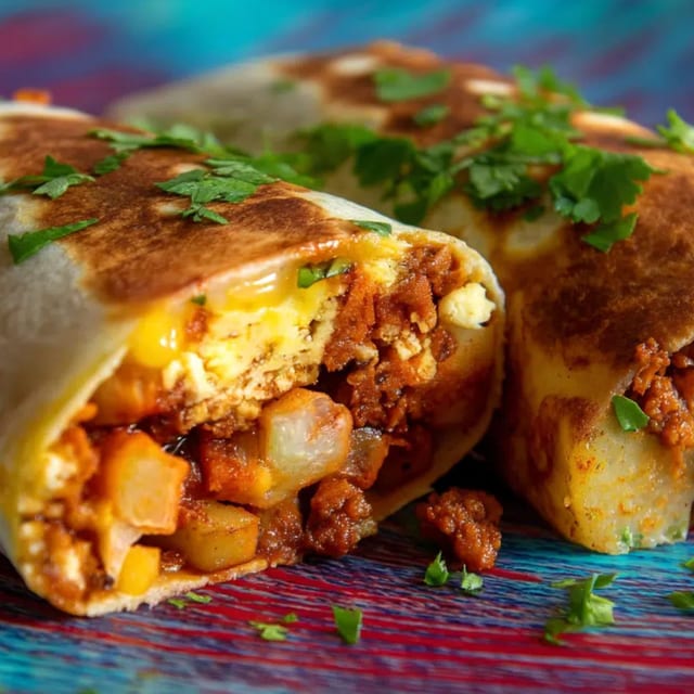 Chorizo Breakfast Burrito.